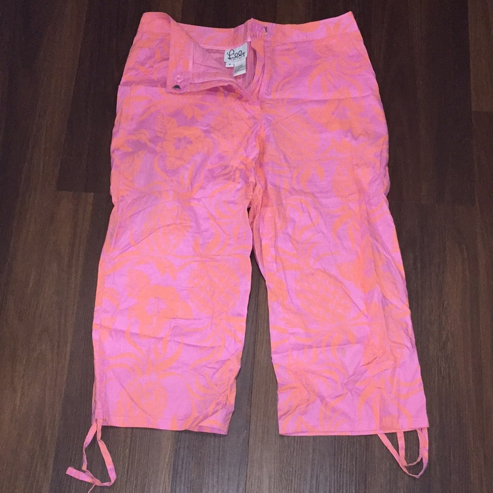 Lilly Pulitzer Vintage Y2K Cropped Pants With Ties